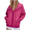 Women's Fashion Casual Sweatshirt Loose Zipper Cardigan Long Sleeve Hooded Jacket