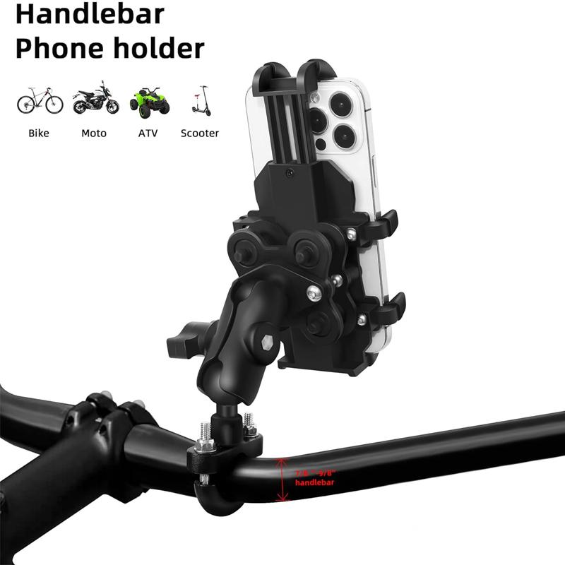 Крепление для телефона на руль мотоцикла с виброгасителем, держатель для велосипеда из алюминиевого сплава для iPhone, Samsung, аксессуары для мобильных телефонов