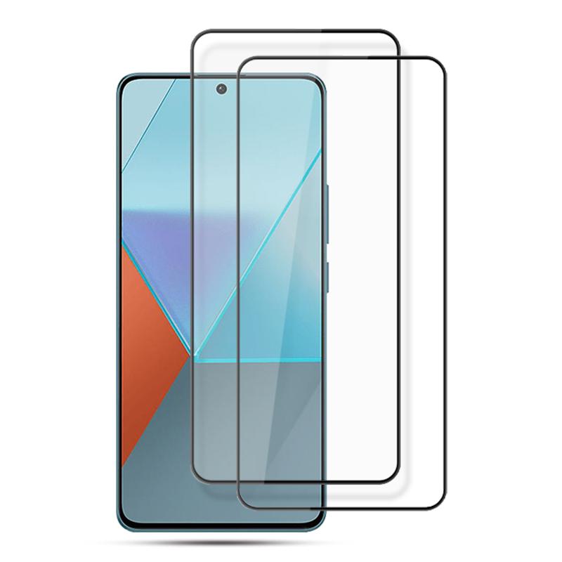 AMORUS 2Pcs For Xiaomi Redmi Note 13 Pro 4G/Poco M6 Pro 4G Full Screen Protector Silk Printing HD Clear Film