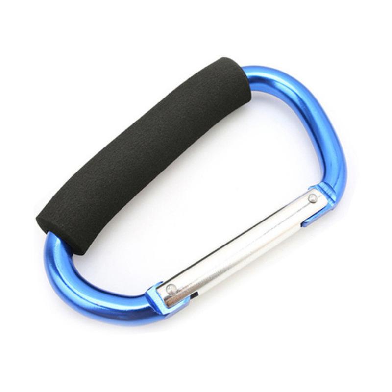 1 шт 13,5X7,1 см крючок для детской тележки из алюминиевого сплава, пряжка для скалолазания на открытом воздухе, многофункциональный D-образный крючок для тележки, крючки для сумок для покупок