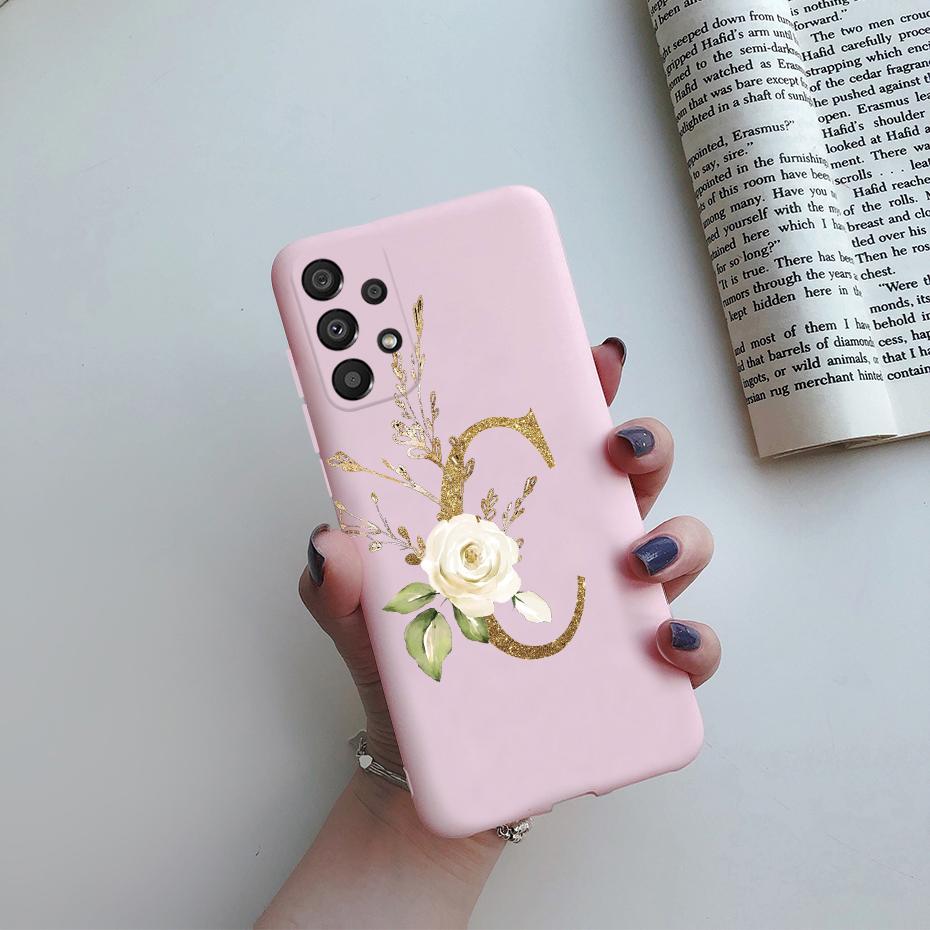 For Samsung Galaxy A53 5G Case A536B Cute Letters Silicone Soft Fundas Matte Cover Phone Case For Samsung A53 A 53 5G Coque Capa