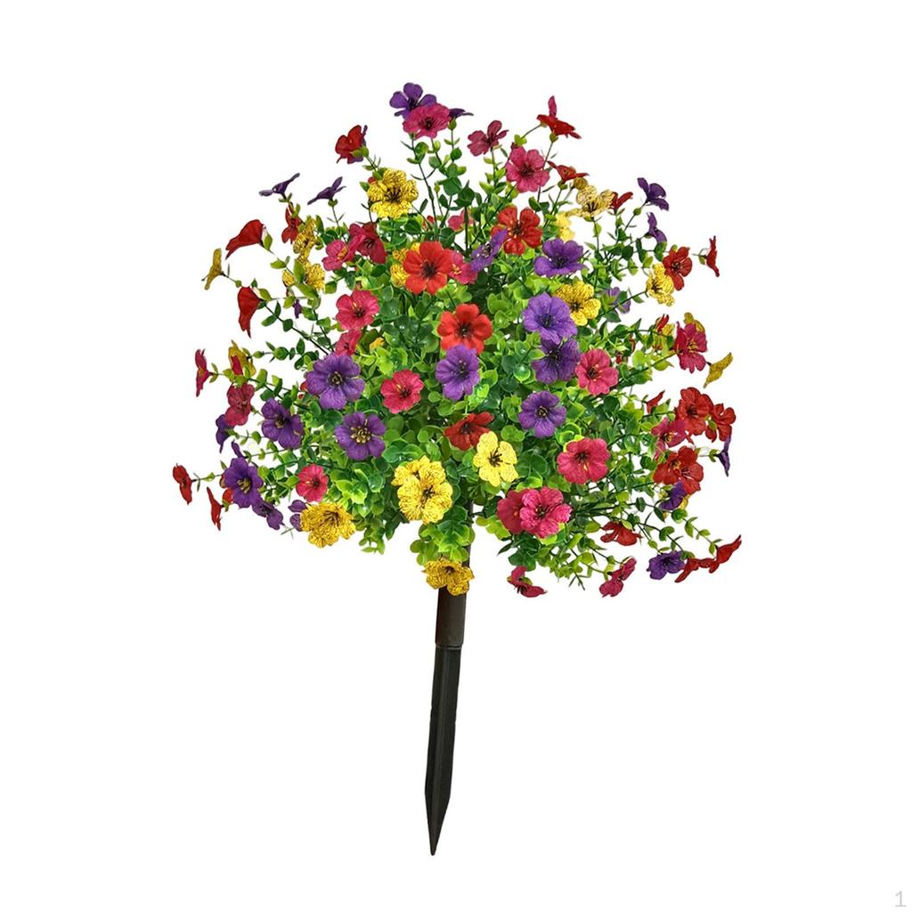 Garden Artificial Flower Stake Decorative Ornament Lawn Decor for Patio Outdoor