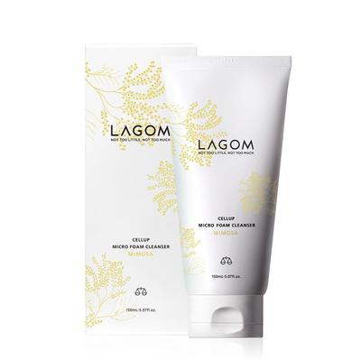 LAGOM Микропенка Мимоза Ночной Уход для Лица Аутентичный Японский Продукт Очищающее средство, Аромат, Очищающее средство, 150 мл,