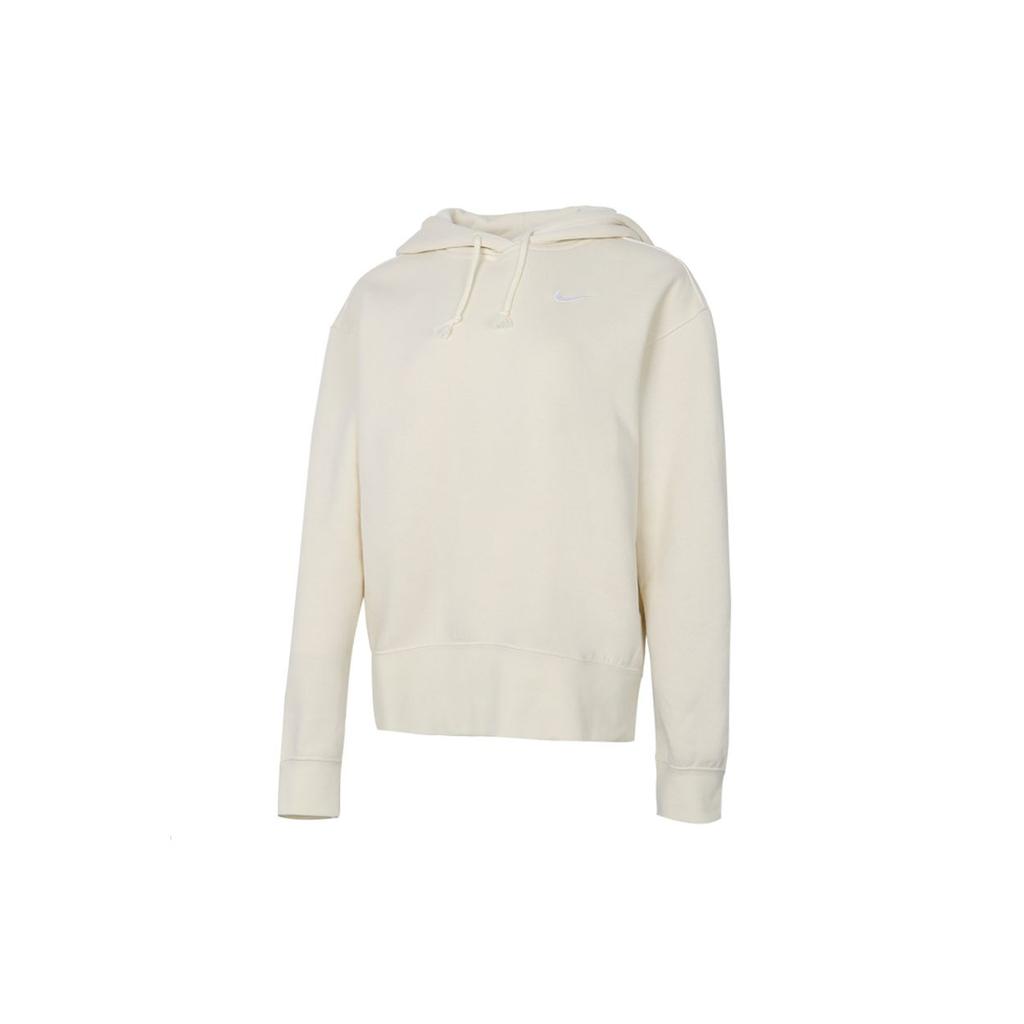 Nike Флисовый повседневный спортивный пуловер с капюшоном для женщин, топы кремового цвета CZ2591-113