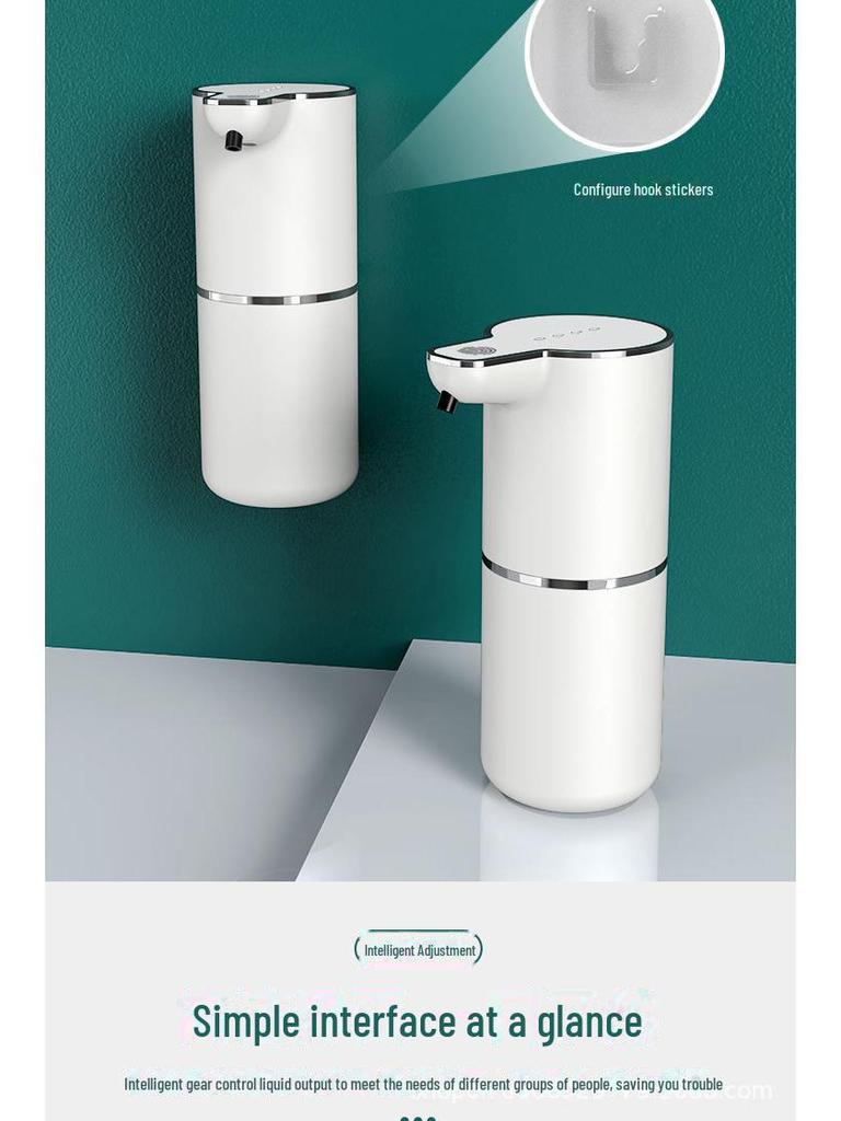 M10S Автоматический дозатор мыла-пены: Интеллектуальный, Электрический, Настенный, Черный