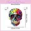 Skull Colorful Fashion Pattern Acrylic Glass Pendant For Decoration Halloween