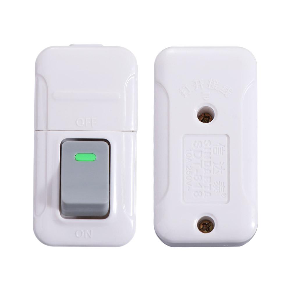 Cable Switches White Push Button Switch Plastic Convenient Light Switch Square Small Rocker Button Home