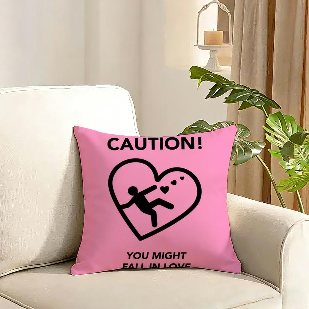 Lovely heart of love my beloved Cushion Cover Reversible Plush Pillow Cover Soft Fluffy Home Decor for Sofa Bedroom