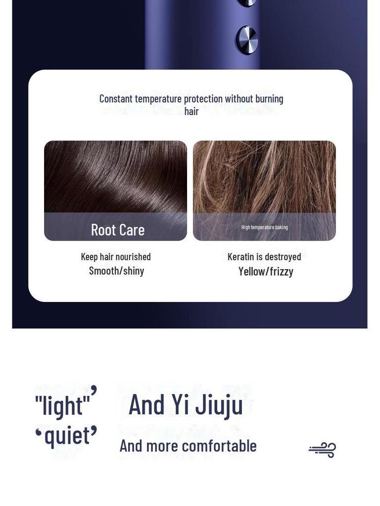 High-Power Leafless Silent Hair Dryer - Fast, Constant Temperature for Home Hair Care