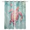 Sea Turtle Ocean Creature Landscape Blackout Curtains For Living Room Bedroom Window Treatment Blinds Drapes Kitchen Curtains