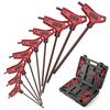 GETLITOOL Hex Wrench Set S2 Steel Hex Wrench Set Torx Driver Set Storage Box Included Car Motorcycle Repair Tools - T-Type - 9-Piece - - Star-Shaped -