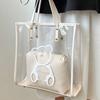 Today's Popular Large-capacity Tote Bag Women's Spring New Bear Printing Transparent Jelly Shoulder Bag