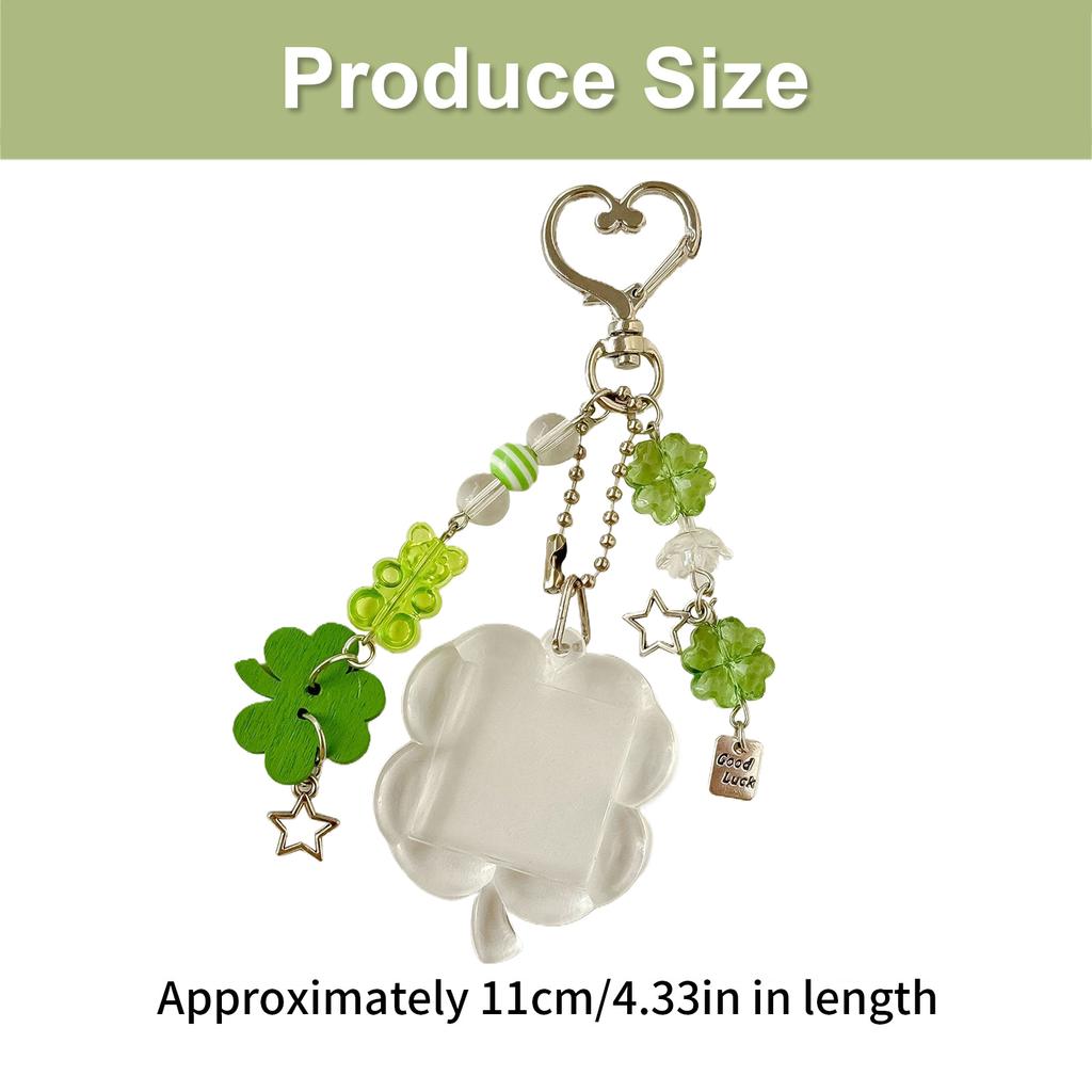 Exquisite Resin Four Leaf Clovers Keychain Symbolizing Luck and Happiness Decoration for All Ages Special Gifts Ideas