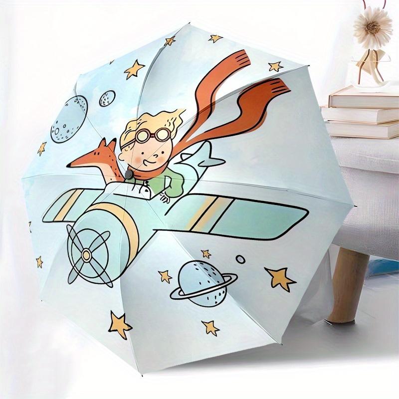 1pc The Little Prince and Fox Themed High-quality Umbrella,Automatic Opening and Closing Umbrella,Multi-functional Umbrella G0811391