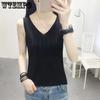 Ice Silk Vests In Spring and Summer Sleeveless Tank Tops Women's V-neck Loose Fitting Base Knitted Vests