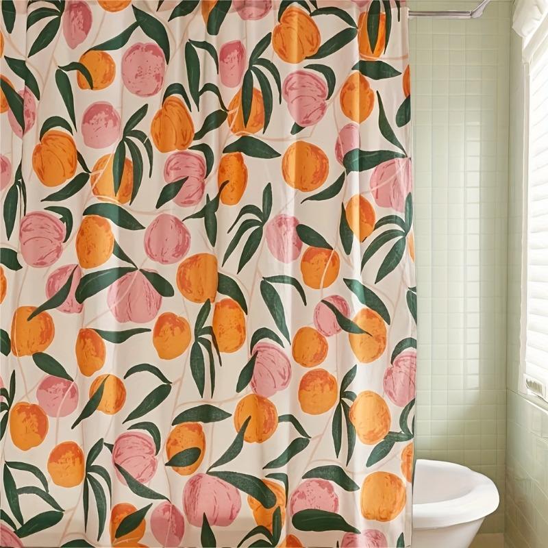 1pc pure polyester cartoon - With Hooks Waterproof Mildew Proof Easy Install Washable