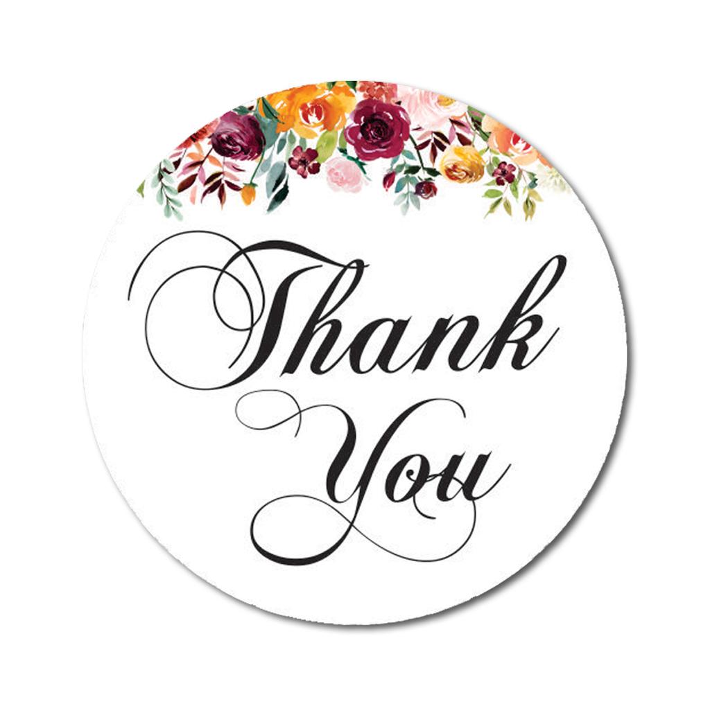 Дорогой сувенир 45 шт. фуксия розовый круглый цветочный спасибо наклейки DIY конверт уплотнения-1,6