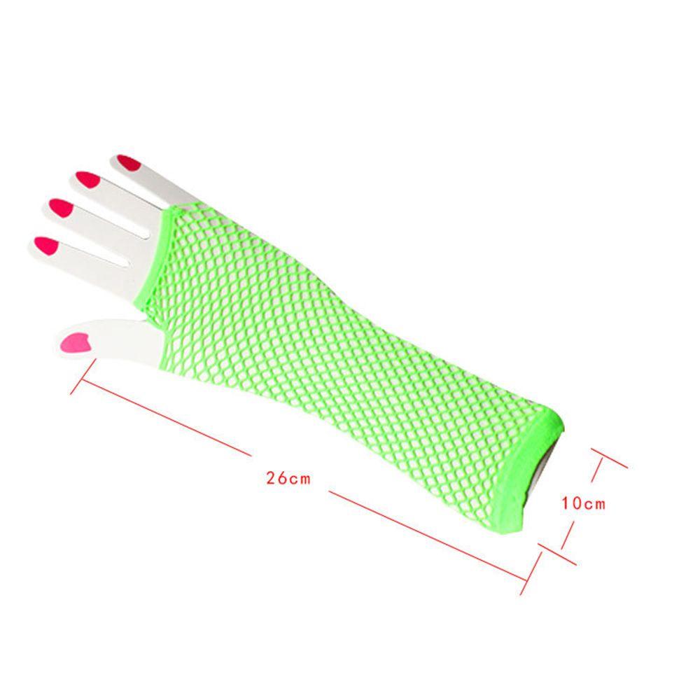 Women Holes Costume Mittens Fishnet Gloves Hollow Out Fingerless
