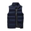 Мужской жилет Yousheng, пальто с воротником-стойкой, без рукавов, застежка-молния, жилет с карманами, утолщенный однотонный жилет