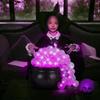 Purple Light Halloween Bubbling Cauldron Decoration Luminous Candy Jar Bubbling Pot Ornament  Bar