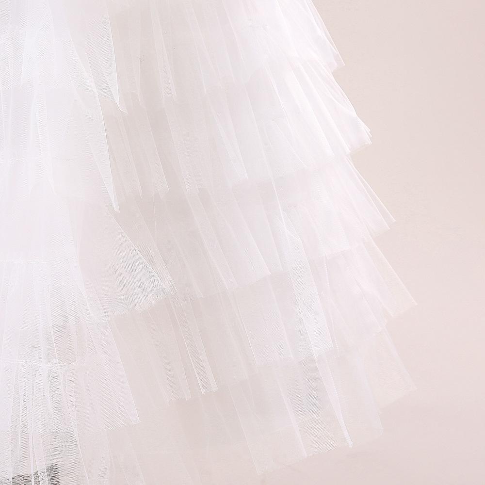 Платье принцессы с цветочным узором для девочек-подростков, вечерние платья подружки невесты для детей, свадебный костюм, тюлевое кружевное детское вечернее платье