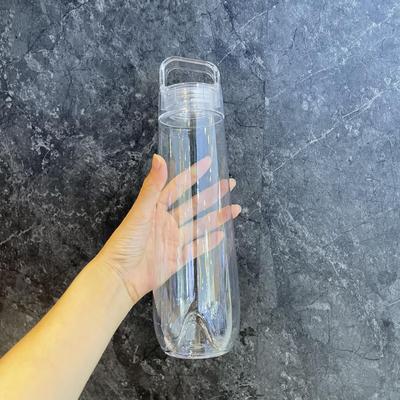 Бутылка для воды MYEEDA 740 мл Стильная пластиковая прозрачная бутылка с ручкой Бутылка из тритана Легко моется Стильная бутылка для воды для мальчиков и девочек начальной школы