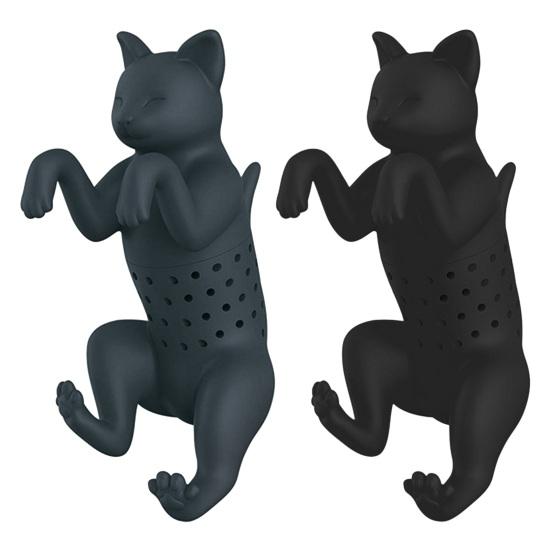 Силиконовый заварочный чайник для кошек, без проблем можно мыть в посудомоечной машине, милый портативный ситечко для чая с вкладышами, чайник, кухонные аксессуары