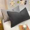 2pc 100% Cotton brushed Color block Pillowcases , Super Soft and Cozy, Wrinkle, Fade, Resistant with Envelope Closure