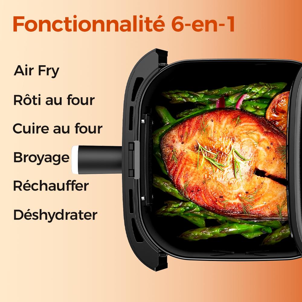 Фритюрница 6 л Стеклянный видимый стиль Легко чистить Бытовая Многофункциональная Все-в-одном Электрическая фритюрница