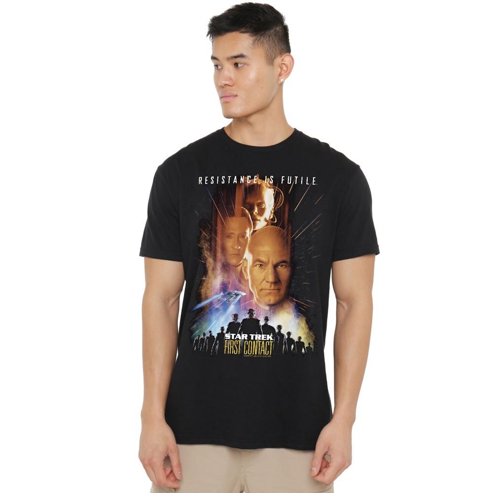 Star Trek First Contact(Movie) T-Shirt S-5XL Black