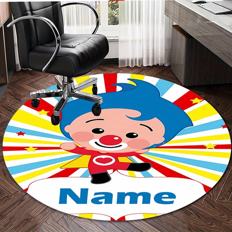 Personalized F-Flim Flim Round Chair Office Rug - Perfect for Mat, Office Chair & More - Ideal Gift for Birthdays and Holidays
