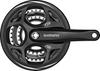 Передняя звездочка SHIMANO черная 170 мм с квадратным валом BB EFCM311C888CL ALTUS (MTB) FC-M311 48-38-28T Защита/Совместимая 122,5 мм (LL123)