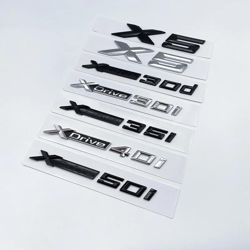 3D AB Черный Серебристый Надписи XDrive30i XDrive35i XDrive40i XDrive48i XDrive50i XDrive30d Для BMW X5 Автомобиль Задний Багажник Эмблема Наклейка yk2