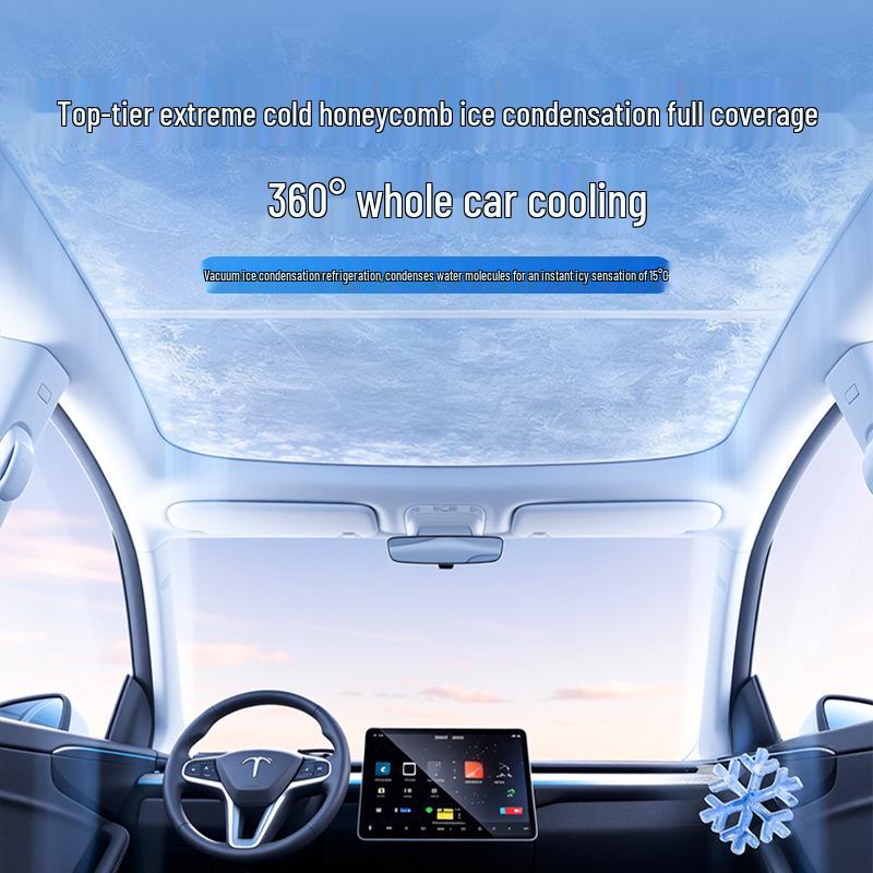 Tesla Model Y L3 Facelift Graphene Sunroof Sunshade Canopy - Sun Block & Heat Insulation.