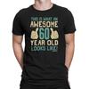 Mens 60th BIRTHDAY T-Shirt  AWESOME 60 Years Old Premium Quality Gift