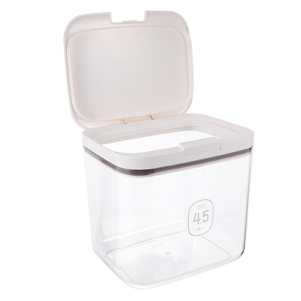 4.5L Pet Food Storage Bucket Airtight to Open Lid Extended Freshness Dry Food Storage Container for Dog Cat Travel