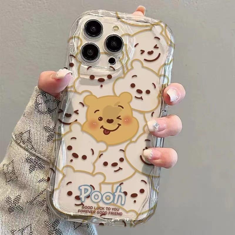 Клубничный Винни-Пух для чехла на телефон iPhone13promax 15plus Apple 14pro мультяшный 12 мягкий x