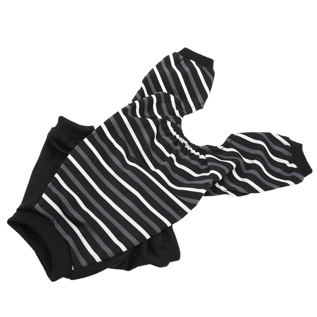 Dog Pajamas Warm Comfortable Stretchy 4 Legs Striped Dog Pajamas for Small Dogs Cats Sleeping XL