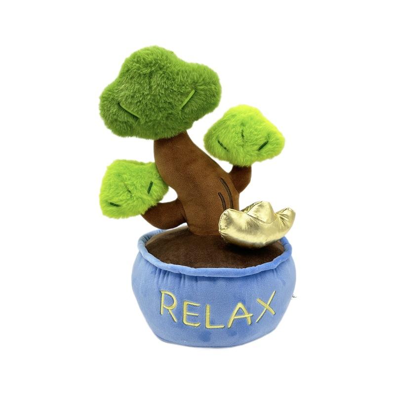 Новый стиль плюшевых горшечных растений «Зеленая сосна и кокос», модные и милые забавные украшения