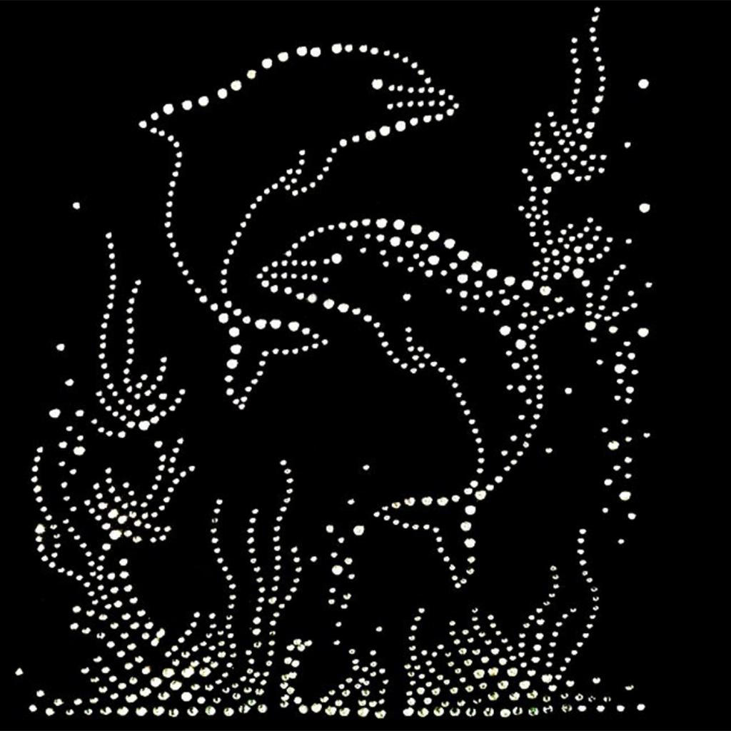 Аппликация/фиксация стразами «Дельфин»