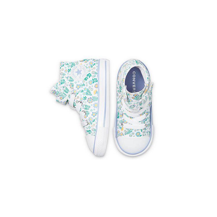 Converse Chuck Taylor All Star Хайтопы для малышей Мятно-зеленые с цветочным принтом Обувь для малышей 770502C