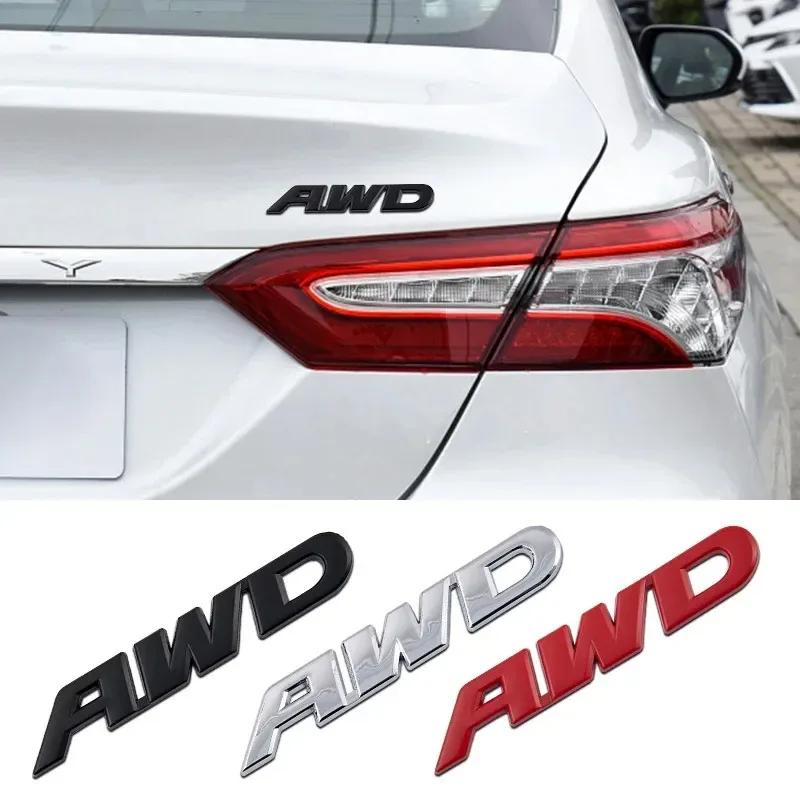 3D Metal AWD Logo Universal Car Emblem Fender Badge Trunk Decal Sticker For VW Toyota Honda CRV XRV MAZDA 4WD SUV 4x4 Off Road zs9