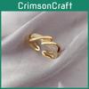 Simple Trendy Design Copper Ring For Women Featuring Dazzling Adjustable Shape Geometric