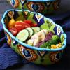 Creative Hand-painted Ceramic Bowl Irregular Salad Bowl Dessert Bowl Fruit Bowls Thick Soup Bowls Restaurant Specialty Tableware