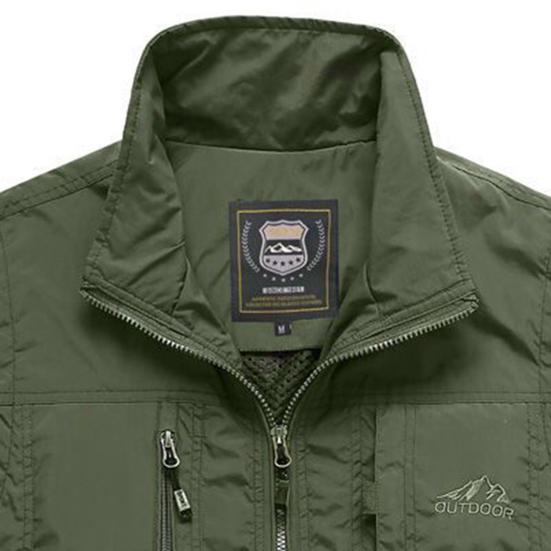 Летний рыболовный жилет с несколькими карманами, однотонный сетчатый дышащий быстросохнущий жилет для улицы