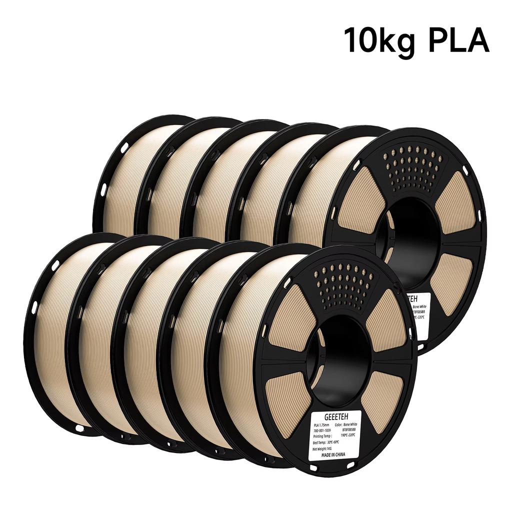 Geeetech 10 Rolls PLA Filament Plastic For 3D Filament 1KG/roll 1.75mm 100% Filament,Tangle-Free,Vacuum Packaging Fast Ship