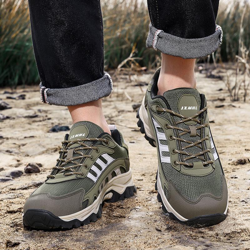 Men's shoes 2026 large size shoes outdoor travel sports breathable mesh wear-resistant non-slip outdoor hiking shoes