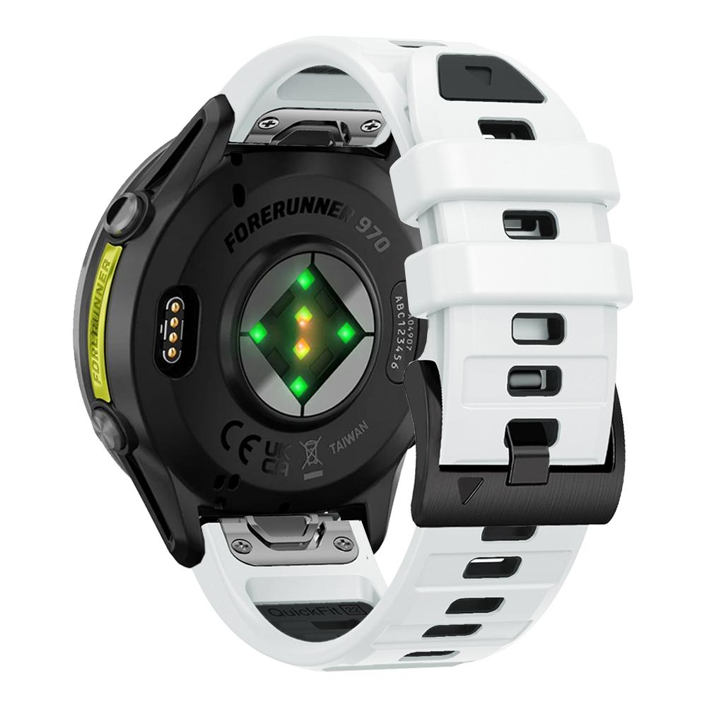 Двухцветный силиконовый ремешок QuickFit 22 мм для Garmin Forerunner 970 965 955 Solar 945 935 745 Descent G2 Fenix E Браслет для часов
