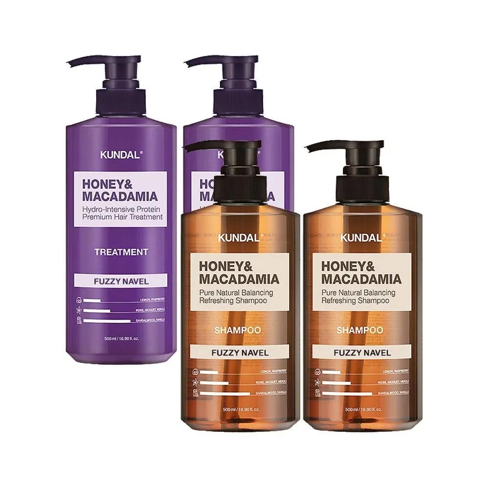KUNDAL Nature Shampoo Fuzzy Navel 500ml x2 + Treatment Fuzzy Navel 500ml x2