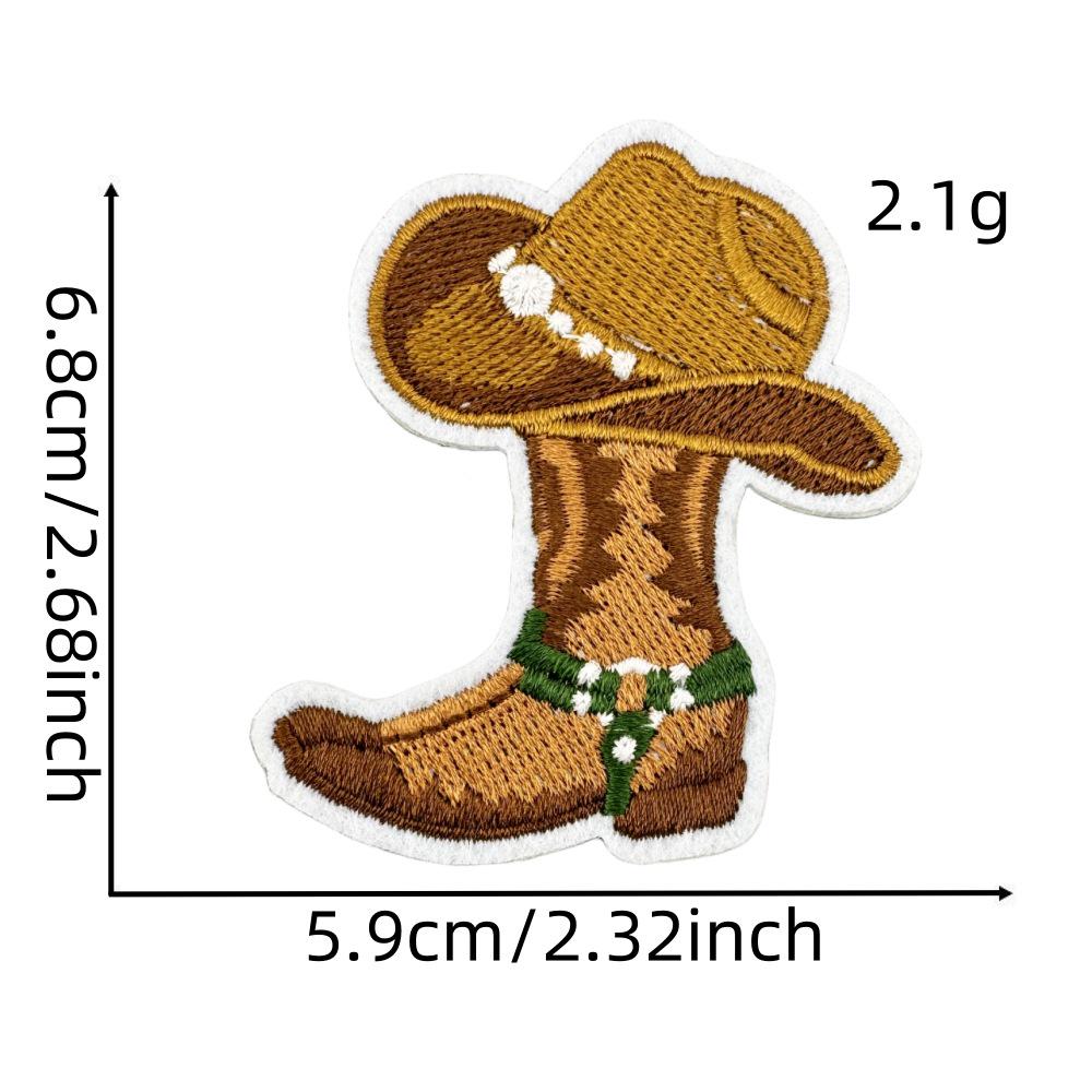 Нашивки для вышивки на джинсовой ткани с изображением мультяшного мальчика в стиле вестерн для курток и декора одежды